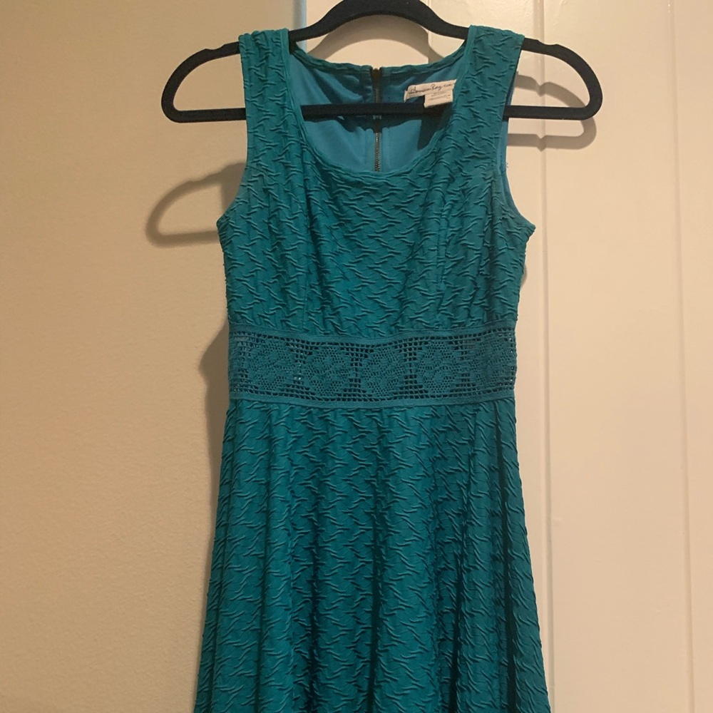 Teal mini dress